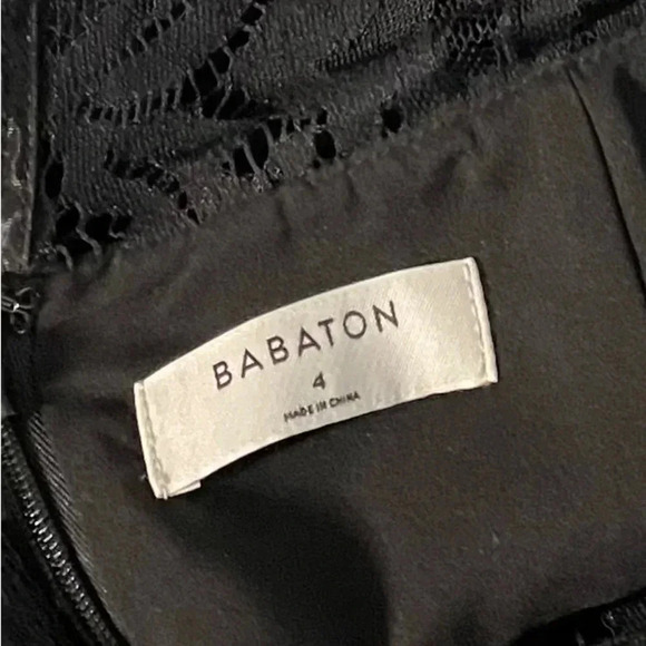 ARITZIA BABATON |  Masaki Black Lace Bastier Bodycon Mini Dress Size 4 - Picture 9 of 11